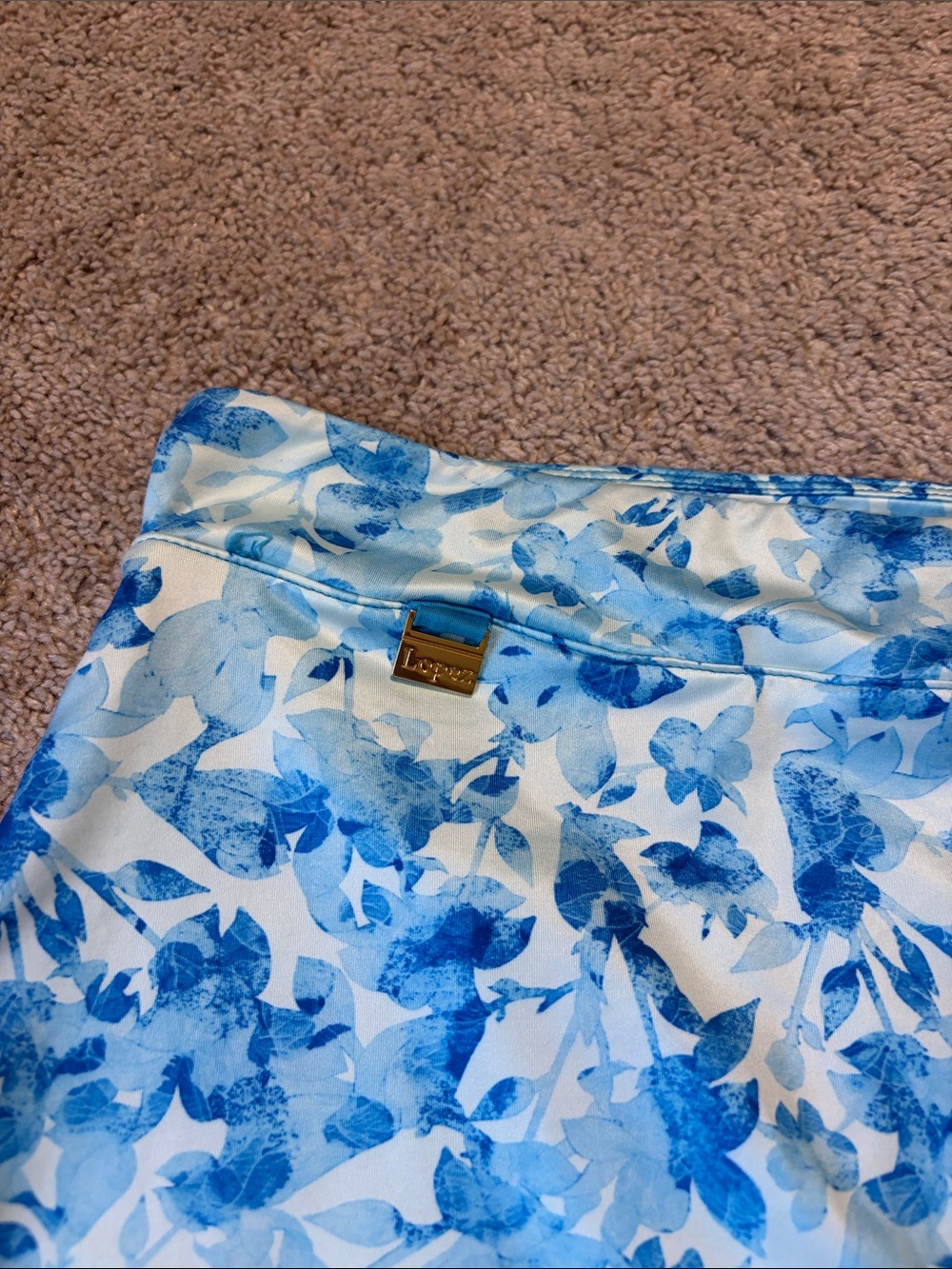 Lopez blue floral golf / tennis skiort small - Picture 5 of 7